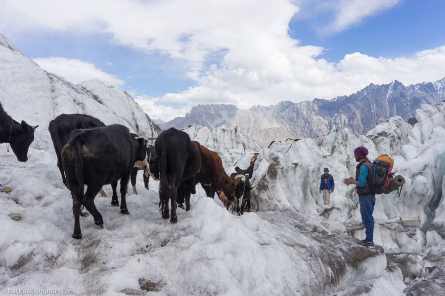 DAY 2: Crossing over the Patundas White Glacier (Passu Glacier)
